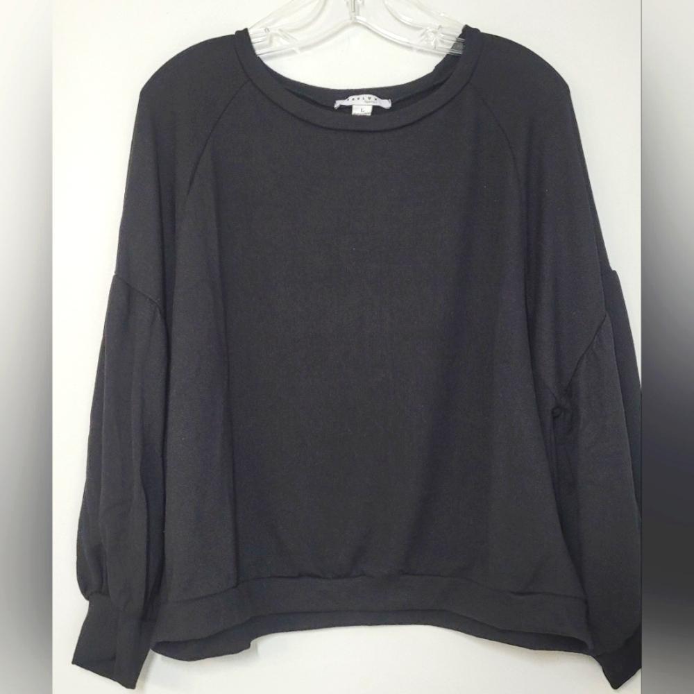 FAVLUX Blouse w/drop sleeves Black Large
